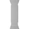 Ekena Millwork 10"W x 40"H Straight Newel Post with Panel, Flat Capital & Base Trim (Installation kit included) NWL10X40SPF0B0 - alternate 1